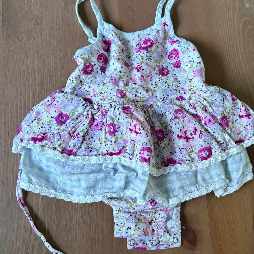 Sweet Honey Belle Purple Floral Belle Bubble 🌸💜 | 12–18M
